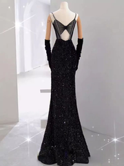 Mermaid Long Prom Dresses New Arrival Sexy Slit Evening Dresses