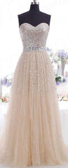 Fairytale Glitter Champagne Bling Strapless Long Prom Dress