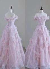 Women High Feeling Pink Fairy Prom Dress Long Party Dresses