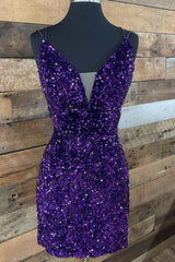 Bodycon Sequins Short Homecoming Dress