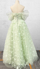 Boho A-Line Sweetheart Green Floor-Length Quinceanera Dress With Petticoat