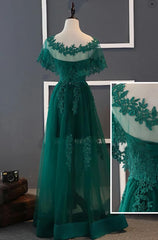 Charming Dark Green Long A-line Party Dresses , Bridesmaid Dresses