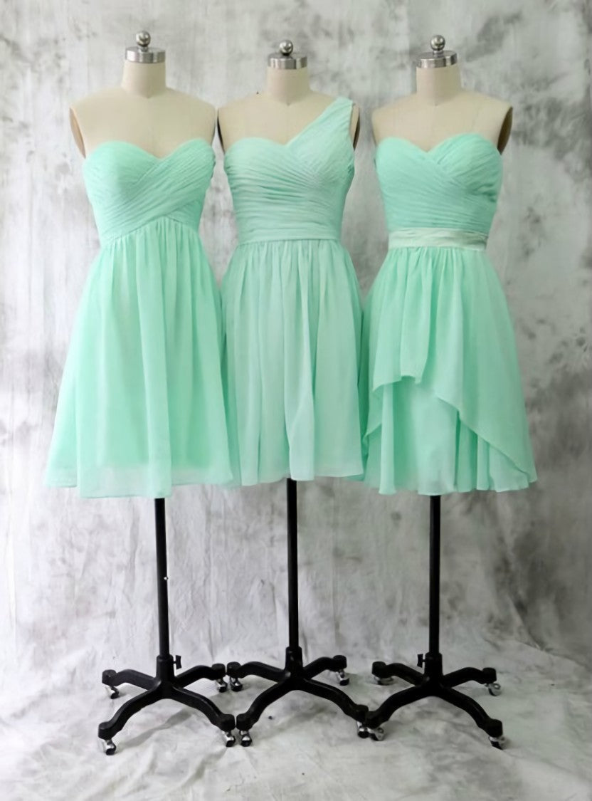 Knee Length Sweetheart Mint Bridesmaid Dress