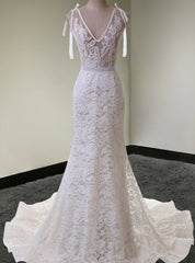 Mermaid Dress Lace Light Gauze Backless Wedding Gown