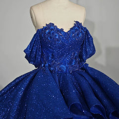 Quinceanera Dress Gorgeous Sweetheart Ball Gown Cap sleeve Court Train