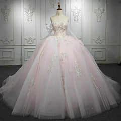 Renata | Blush Ball Gown Lace Strapless Sleeveless Quinceanera Dresses