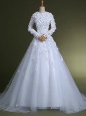 White Wedding gowns floor length bridal gown wedding bride dresses