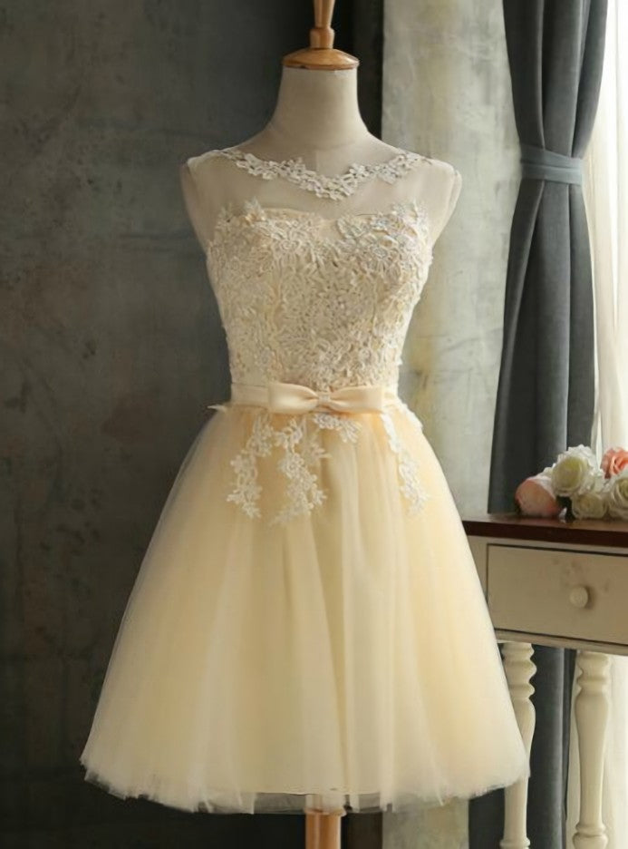 Yellow Short Bridesmaid Dress