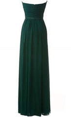 Wonderful Hunter Green Chiffon Ruffle Sweetheart Floor Length Empire Bridesmaid Dresses