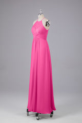 Elegant Halter Keyhole Chiffon Bridesmaid Dresses