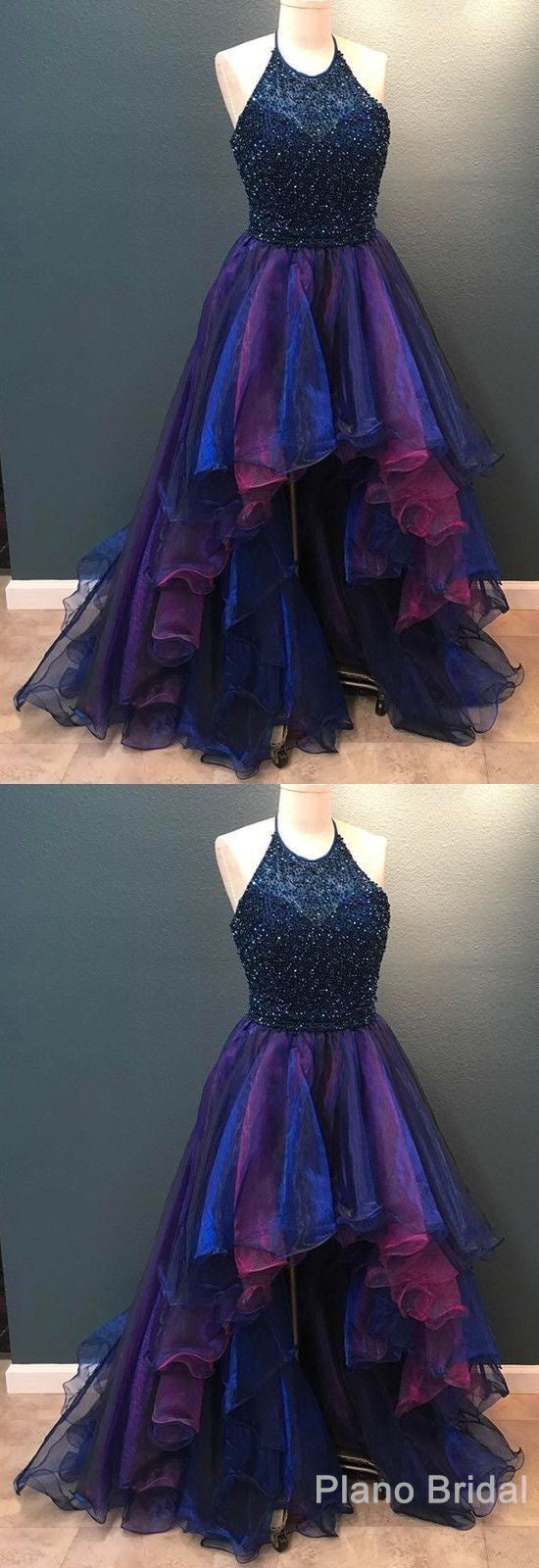 High Low Prom Dresses, Ombre Prom Dresses, Asymmetric Prom Dresses, Front Short Long Back Prom Dresses