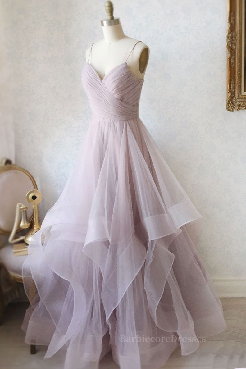 Simple sweetheart neck tulle long prom dress formal dress