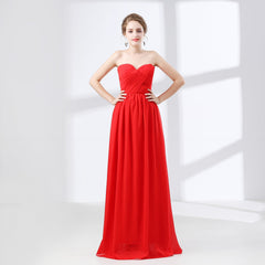 Sweetheart Chiffon A Line Bridesmaids Dresses